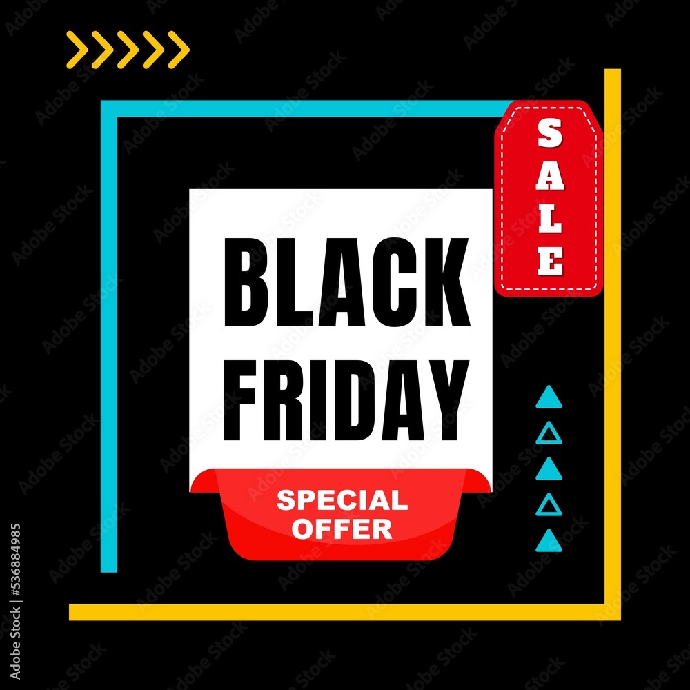 Black Friday Sale. This illustration design is perfect for celebrating Black Friday on November 25. It can also be used for graphic resources for social media promotion.