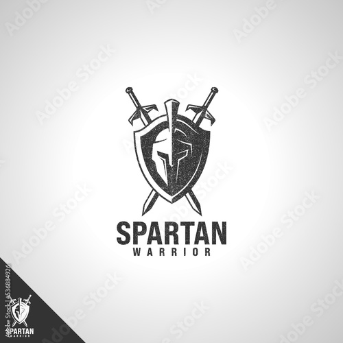 Spartan Logo - Spartan warrior Logo with silhouette style