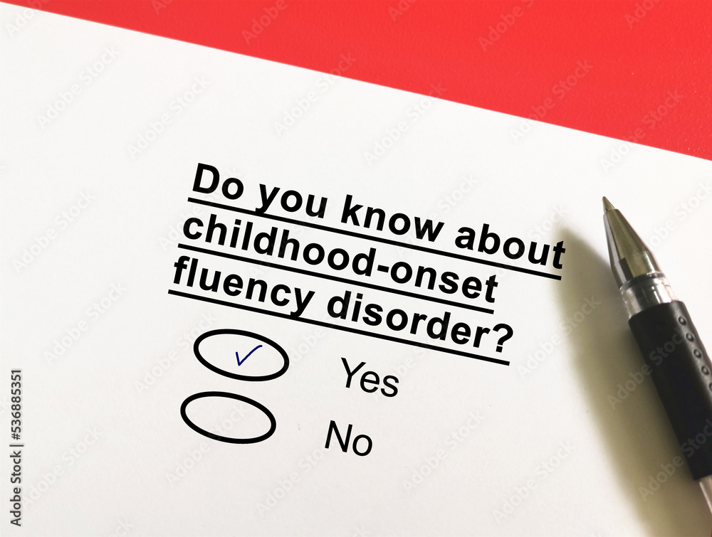 Fototapeta premium Questionnaire about mental health