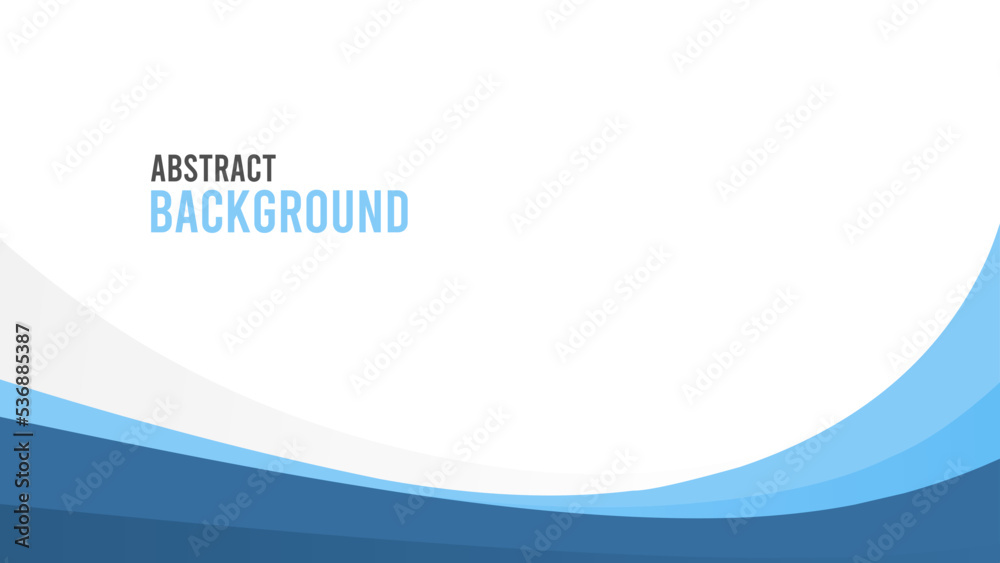 Obraz premium blue presentation template background with copy space and wavy style