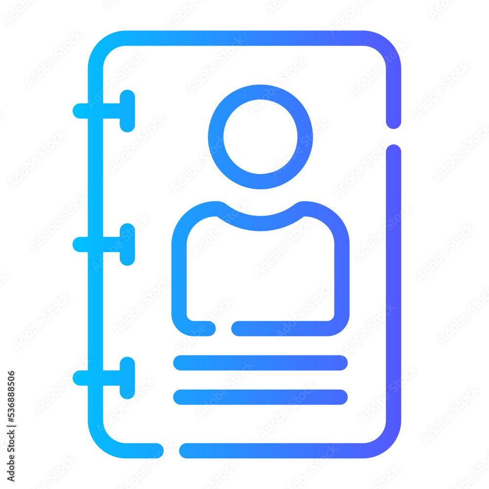 contact book gradient icon