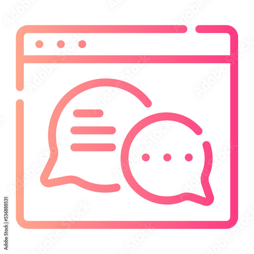 online chat gradient icon