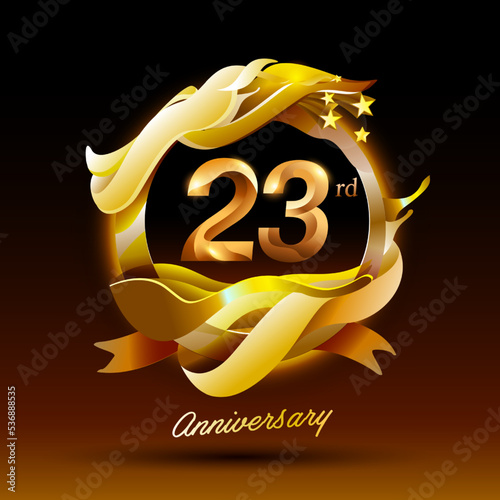 23 years golden anniversary celebration logo