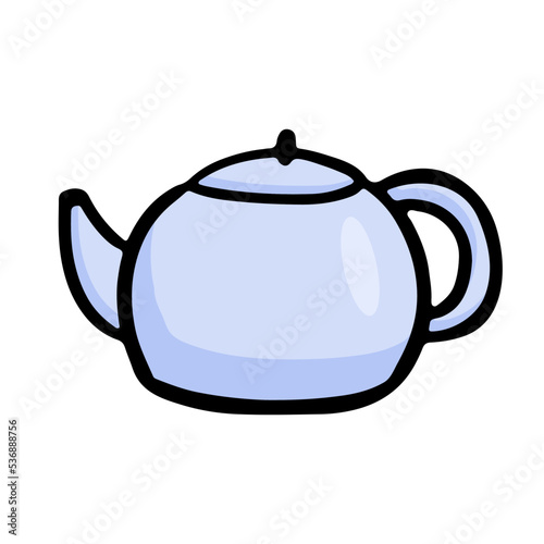 Kettle teapot vector illustration isolated on white background