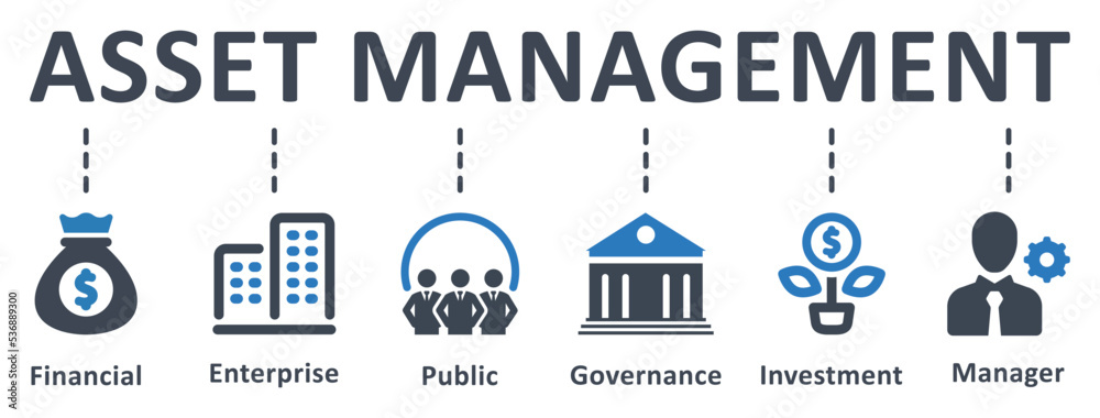 Asset Management icon - vector illustration . Asset, management, Financial, enterprise, infrastructure, public, governance, investment, infographic, template, concept, banner, icon set, icons .