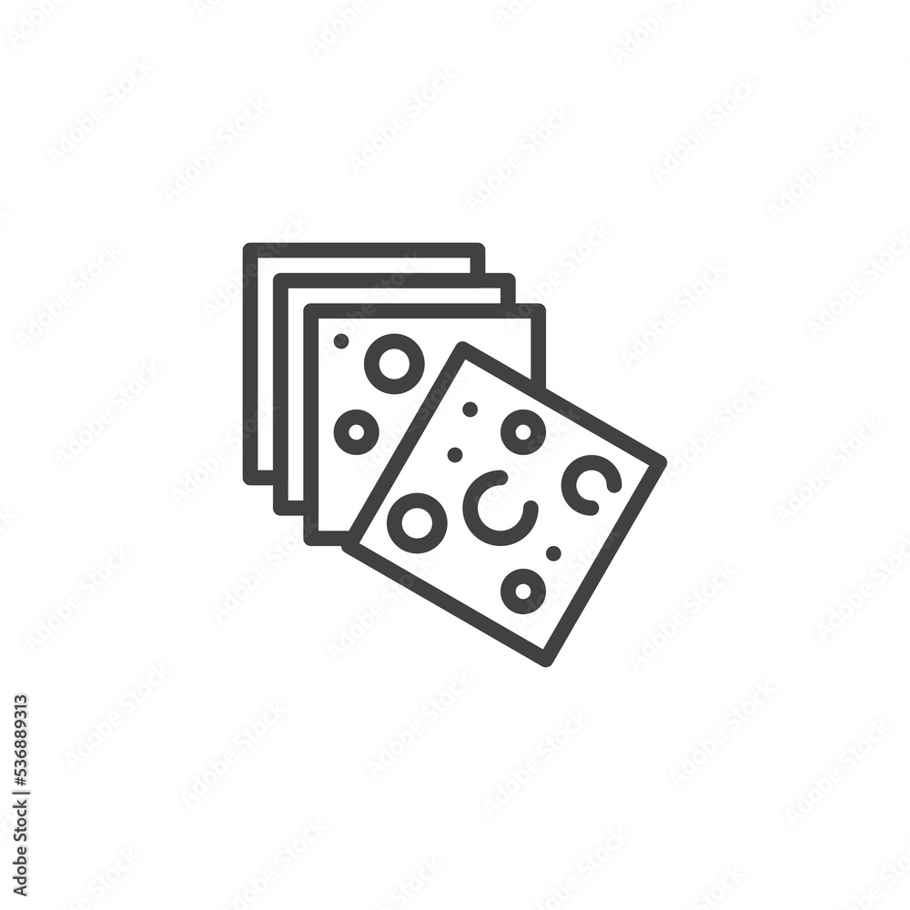 Cheese slices line icon Cheese slices line icon