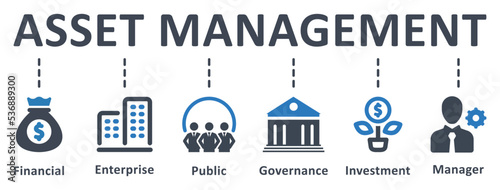 Asset Management icon - vector illustration . Asset, management, Financial, enterprise, infrastructure, public, governance, investment, infographic, template, concept, banner, icon set, icons .