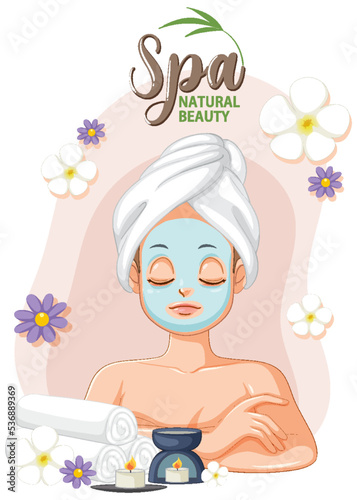 Spa woman with facial mask