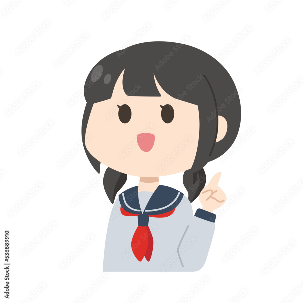 女子学生　イラスト