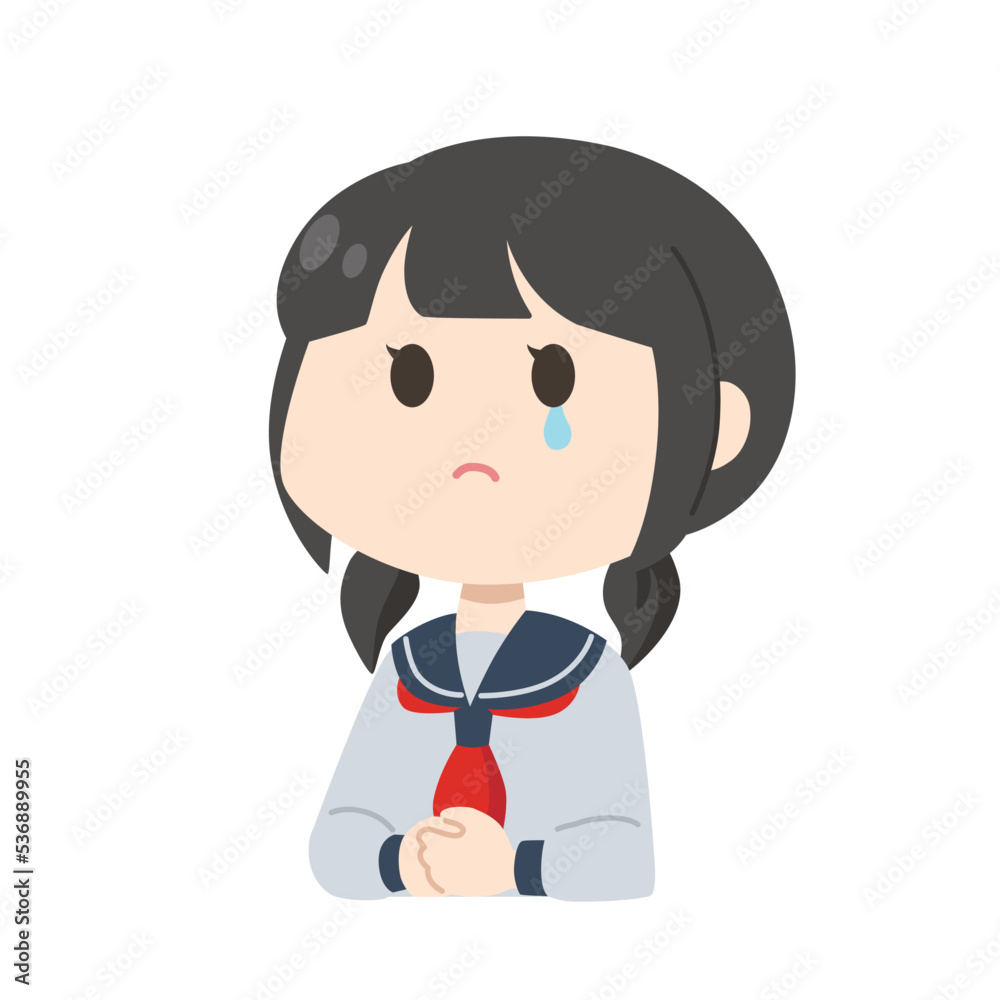 女子学生　イラスト