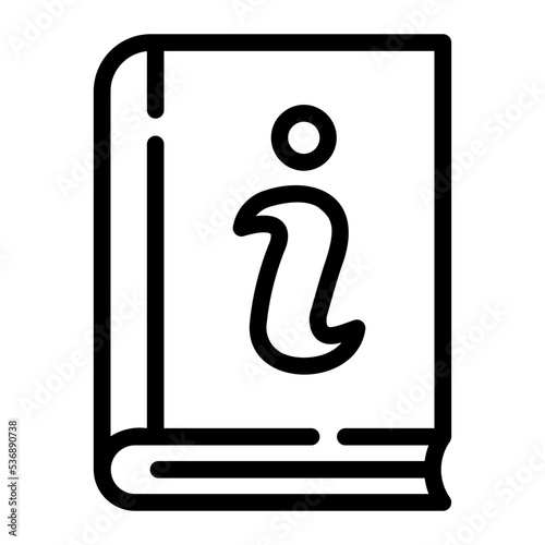 guidebook line icon