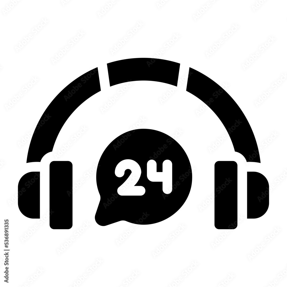 24 hours glyph icon
