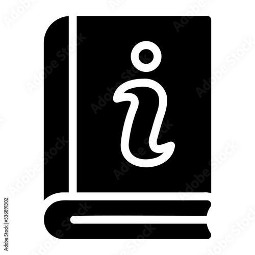 guidebook glyph icon
