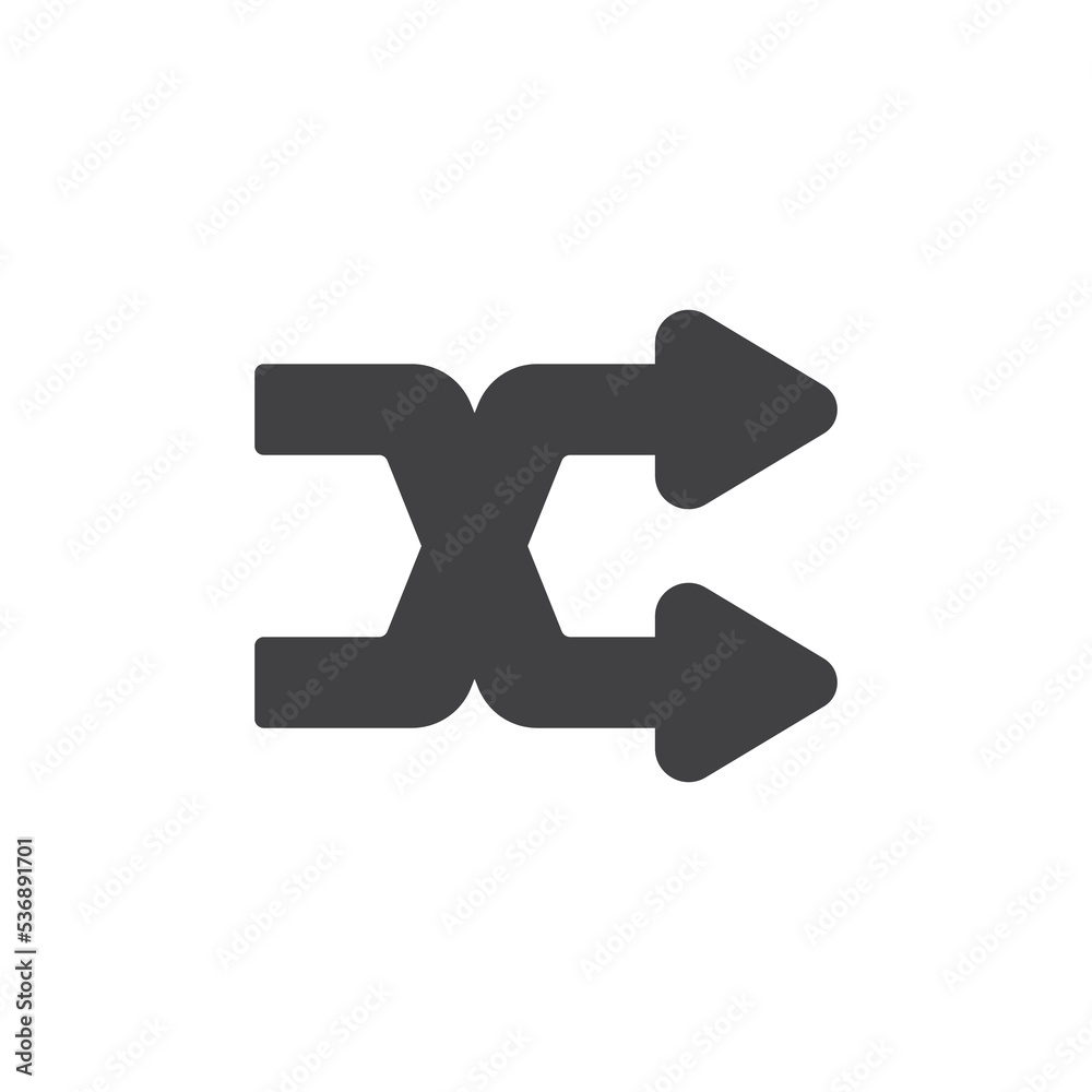 Shuffle button vector icon Shuffle button vector icon