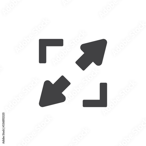 Full screen arrows vector icon