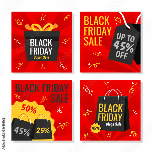 Promote Shopping On Black Friday Template