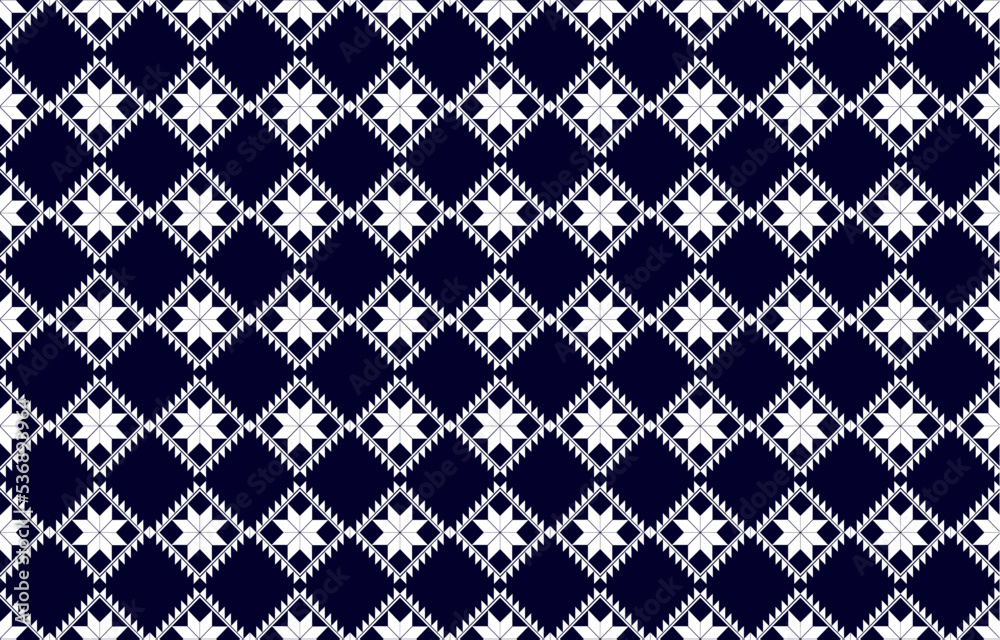 Fototapeta premium Geometric ethnic pattern Oriental and Asia traditional style. black and white. Design for tile, ceramic, background, wallpaper, clothing, wrapping paper, fabric, and Vector illustration. pattern style