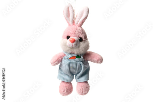 Bunny rabbit toy isolated on white background