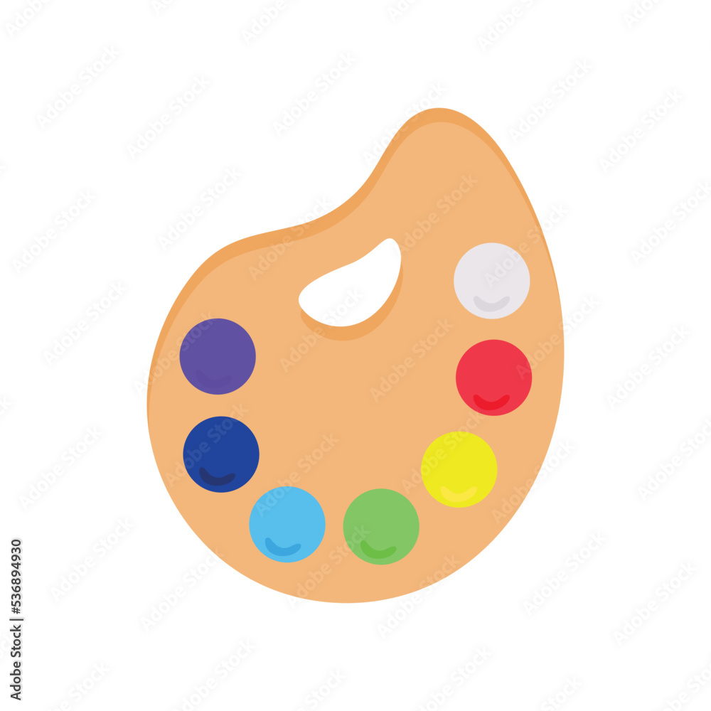 Fototapeta premium Painting supplies, color palettes, colorful tubes, watercolors, oil paints, acrylic paints.