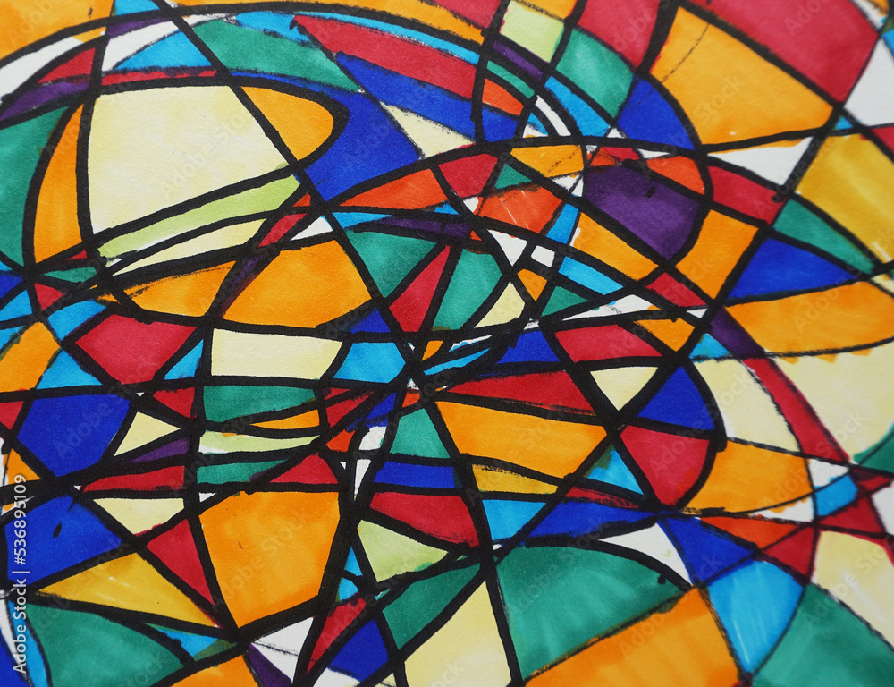 Art Drawing Abstract copic marker Triangle Curve Square , geometry Art Drawing Abstract copic marker Triangle Curve Square , geometry