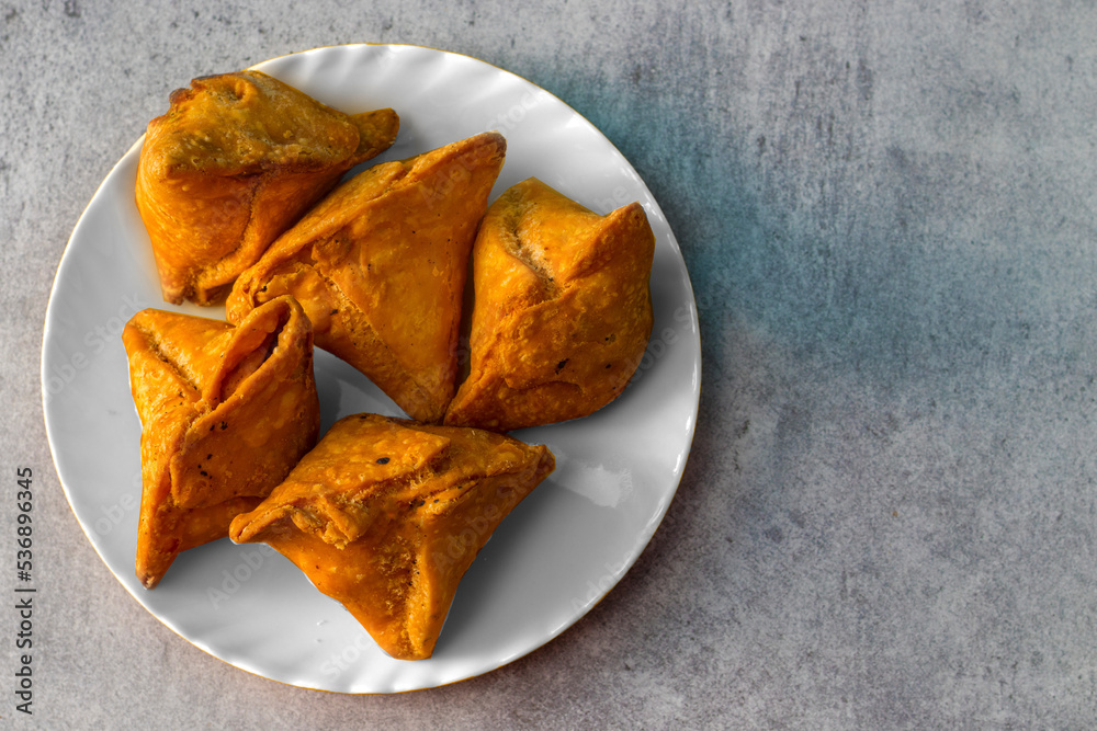 popular Indian snack Samosa is ready to eat. popular Indian snack Samosa is ready to eat.