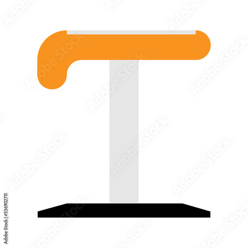 Gymnastics vault table vector illustration.