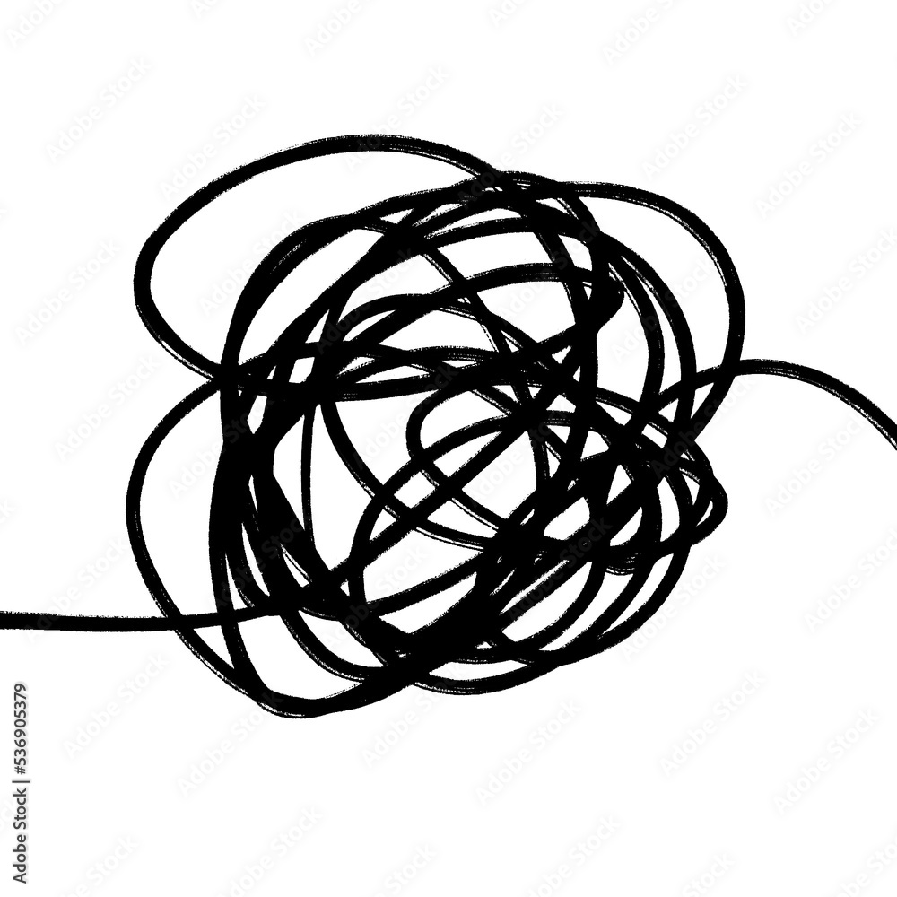 Tangled line hand drawn illustration in brush stroke design Tangled line hand drawn illustration in brush stroke design