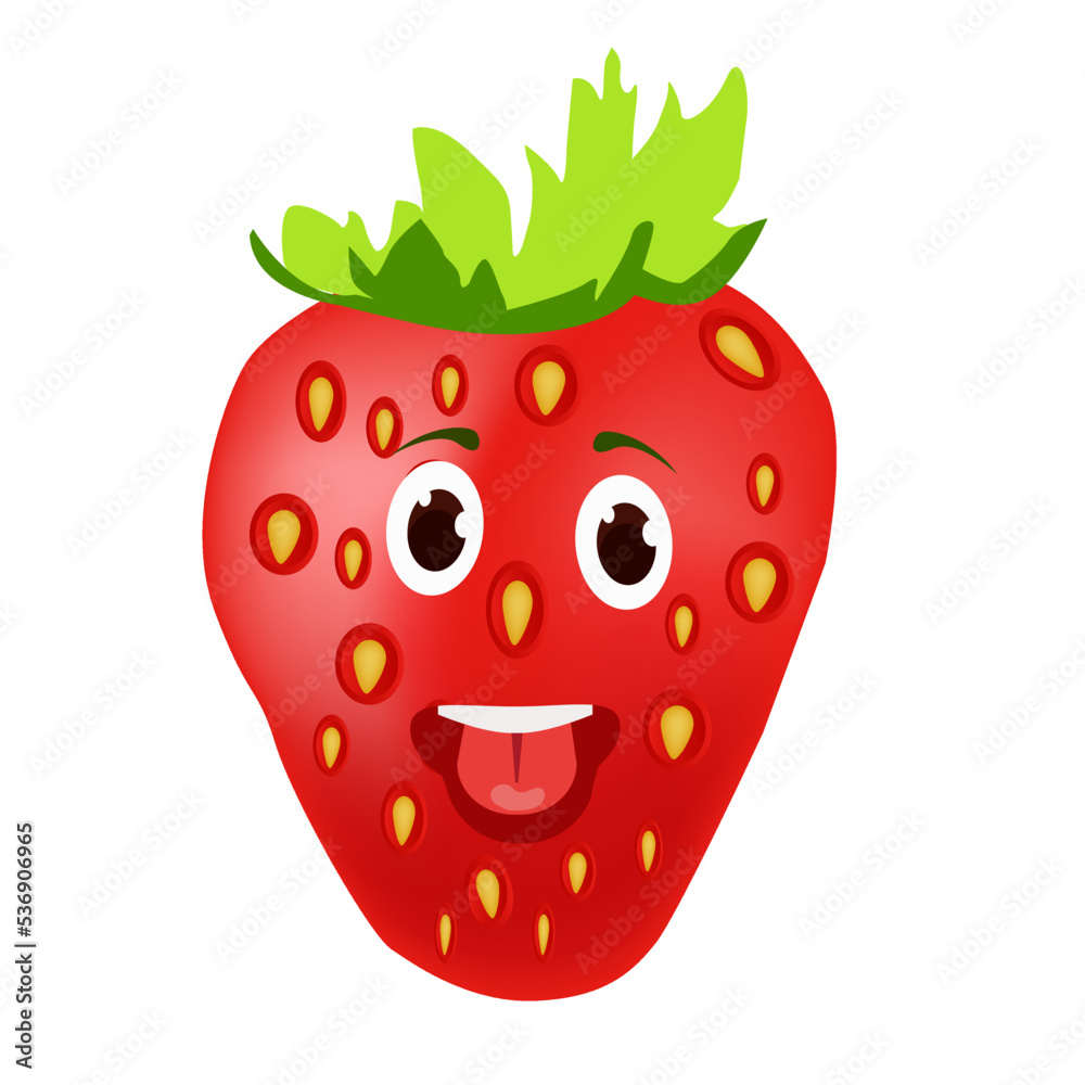 Obraz premium strawberry vector illustrations are cute and adorable