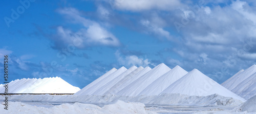 Bild auf Leinwand Extraction of salt on Bonaire, Dutch Antilles, Caribbean.
