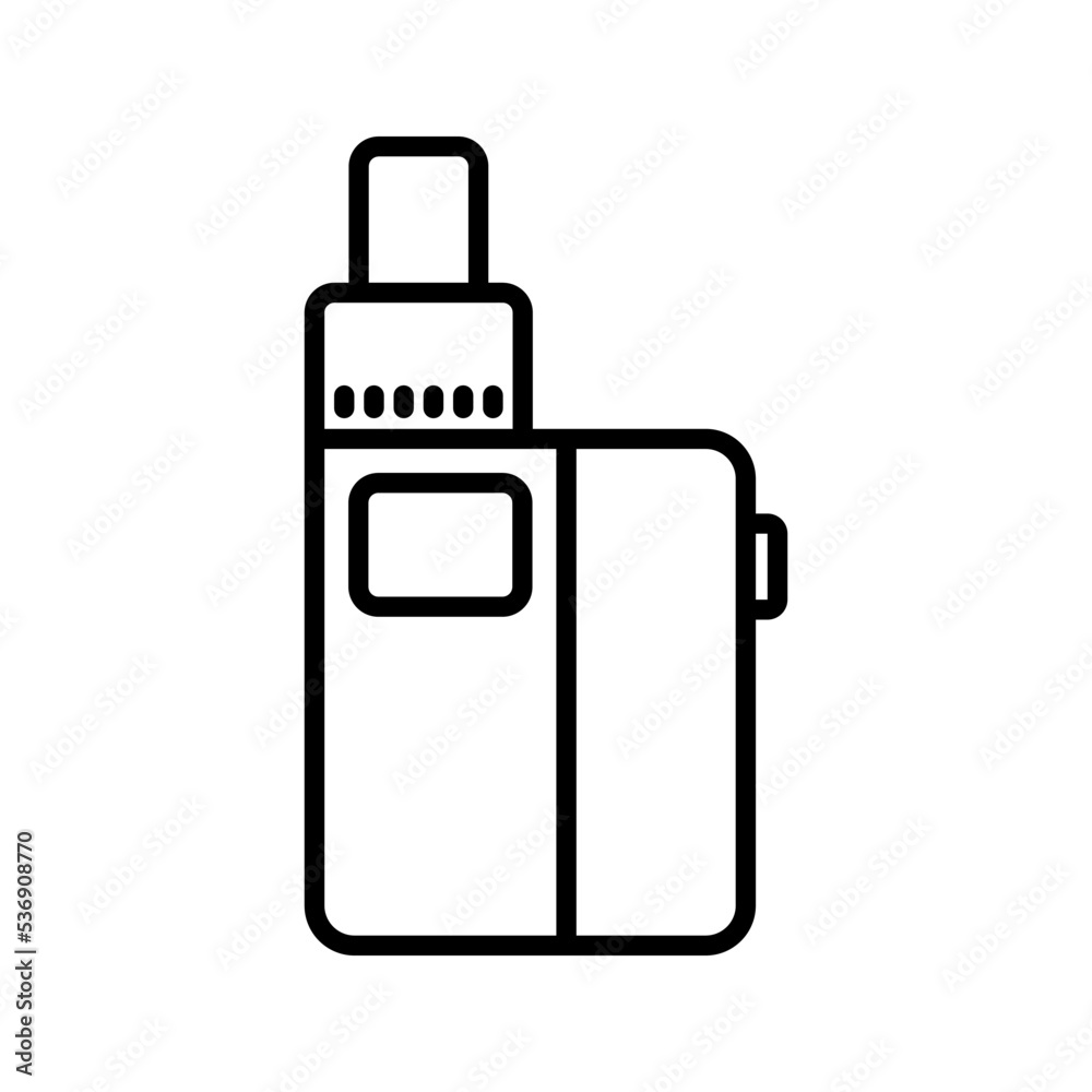 Vape icon. E-cigarette sign for mobile concept and web design. vector illustration Vape icon. E-cigarette sign for mobile concept and web design. vector illustration
