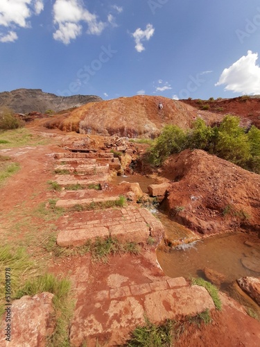 Vertical shot of hot springs in Monroe, Utah, United States