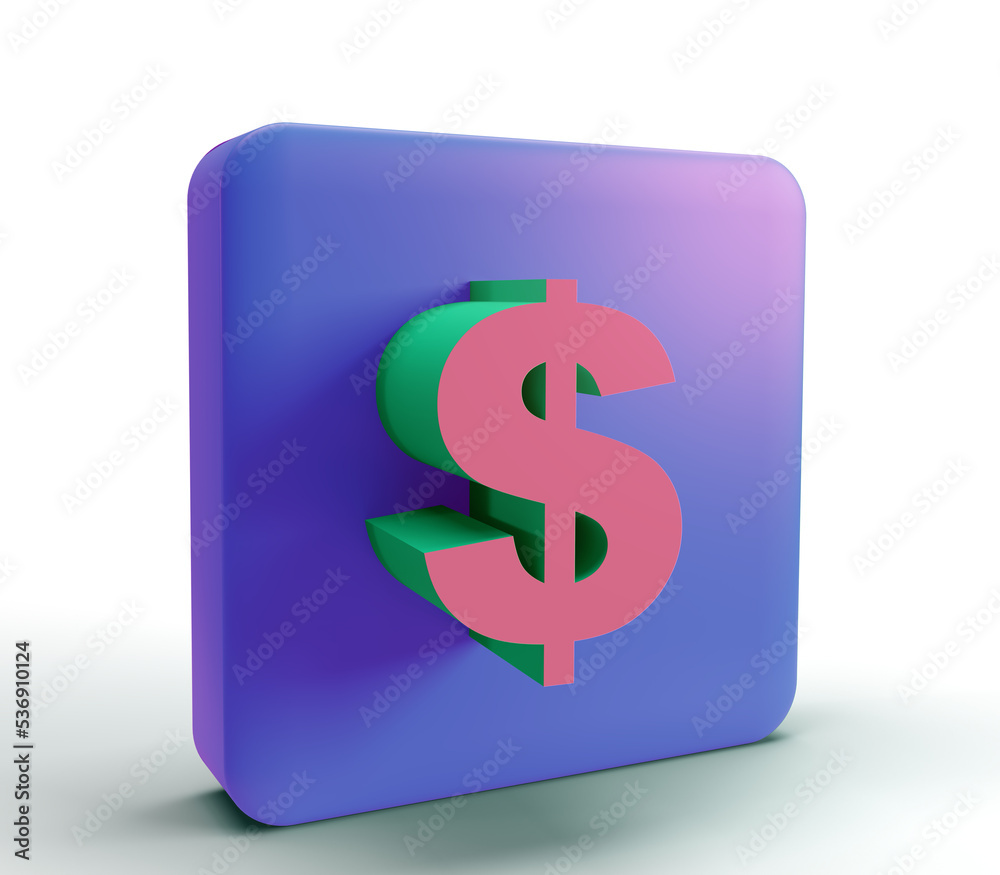 Dollar sign 3d rendering illustration.
isolated background Dollar sign 3d rendering illustration.
isolated background