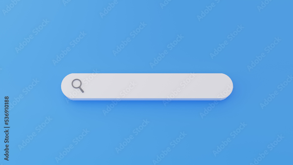 Minimal Blank Search Bar On Blue Background, 3d Rendering Minimal Blank Search Bar On Blue Background, 3d Rendering