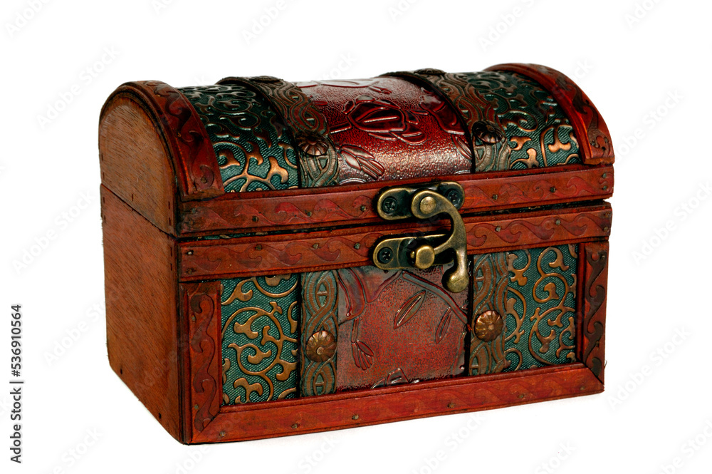 antique treasure chest, closed antique treasure chest, closed