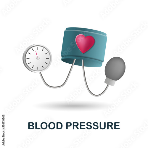 Blood Pressure icon. 3d illustration from health check collection. Creative Blood Pressure 3d icon for web design, templates, infographics and more