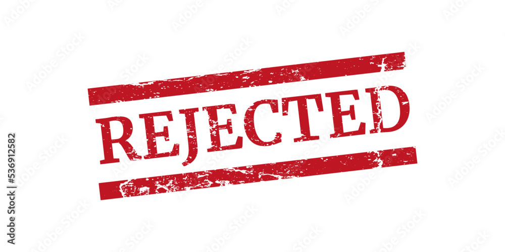 Rejected red square filled rubber stamp icon. Rejected stamp. Rejected and denied stamp label. Rejected red square filled rubber stamp icon. Rejected stamp. Rejected and denied stamp label.