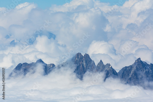 Beautiful alpine scenery in the Swiss Alps in winter