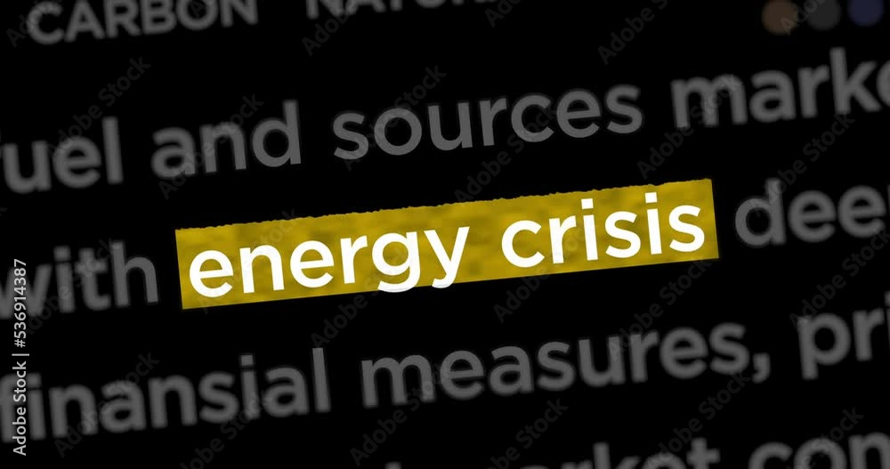 News titles across international web media with Energy crisis, rising heating prices and energetic problem search. Abstract concept of internet headline information on dynamic displays animation. News titles across international web media with Energy crisis, rising heating prices and energetic problem search. Abstract concept of internet headline information on dynamic displays animation.