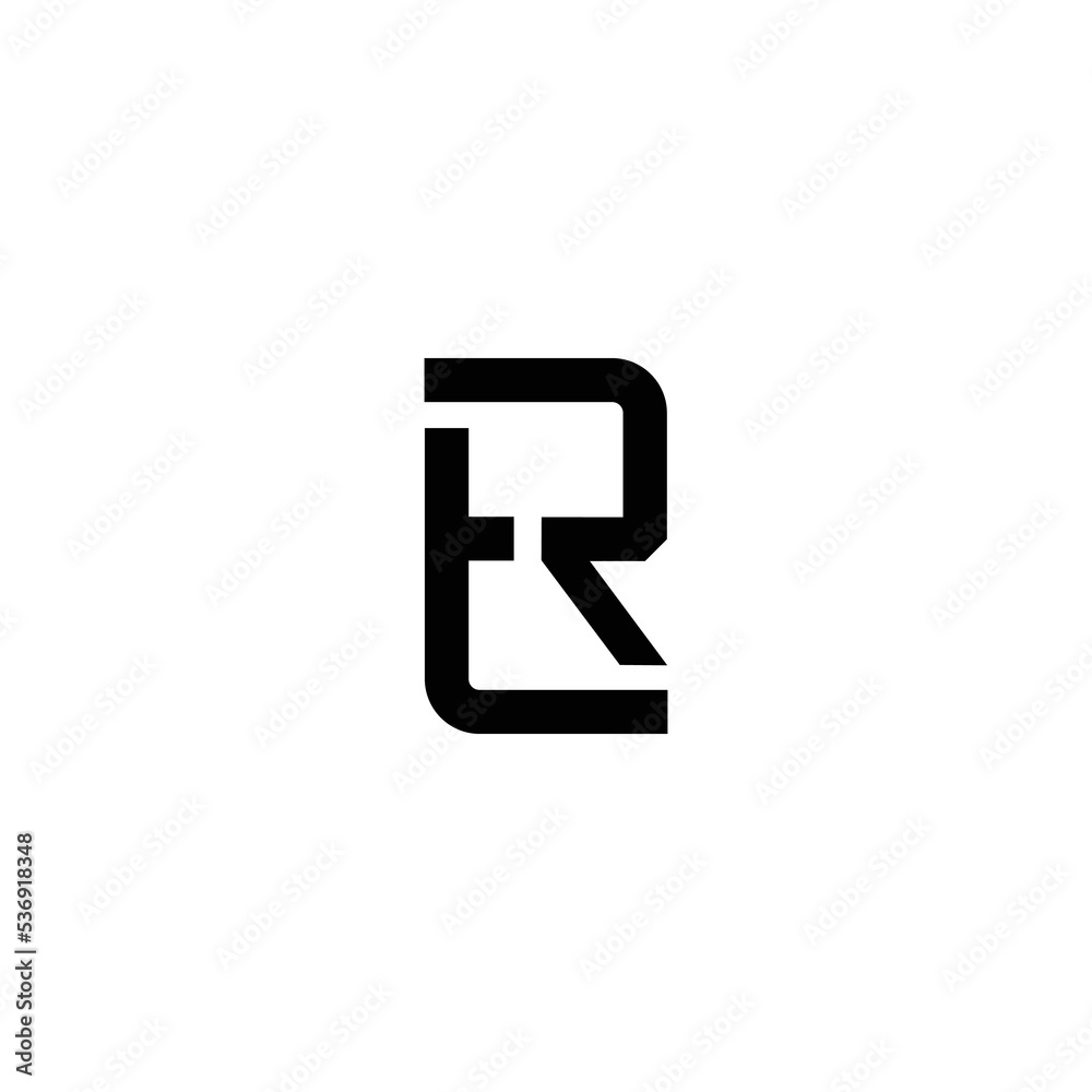 Minimal ER monogram vector logo design Minimal ER monogram vector logo design