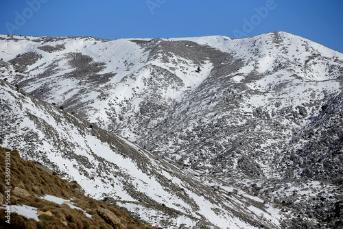 Snow-capped mountains in the Crete (in the Askifou region)