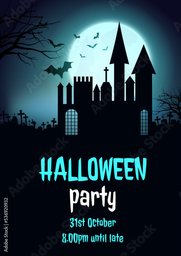 Halloween party poster design
