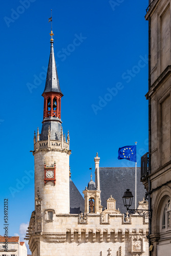 France, Nouvelle-Aquitaine, La Rochelle, Bell tower of 14th century town hall