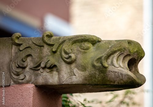 Gargoyle at Mariacka Street, the main shopping street for amber and jewelry in the old hanseatic city of Gdansk, Poland. photo