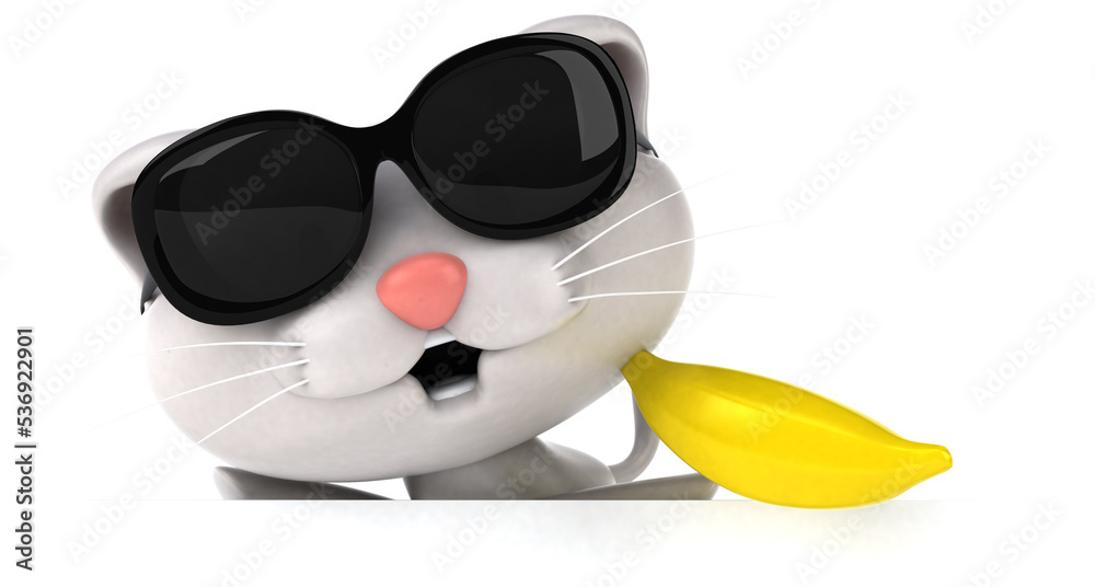 Fun cat - 3D Illustration Fun cat - 3D Illustration