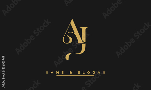 JA,  AJ,  J,  A   Abstract  Letters  Logo  Monogram