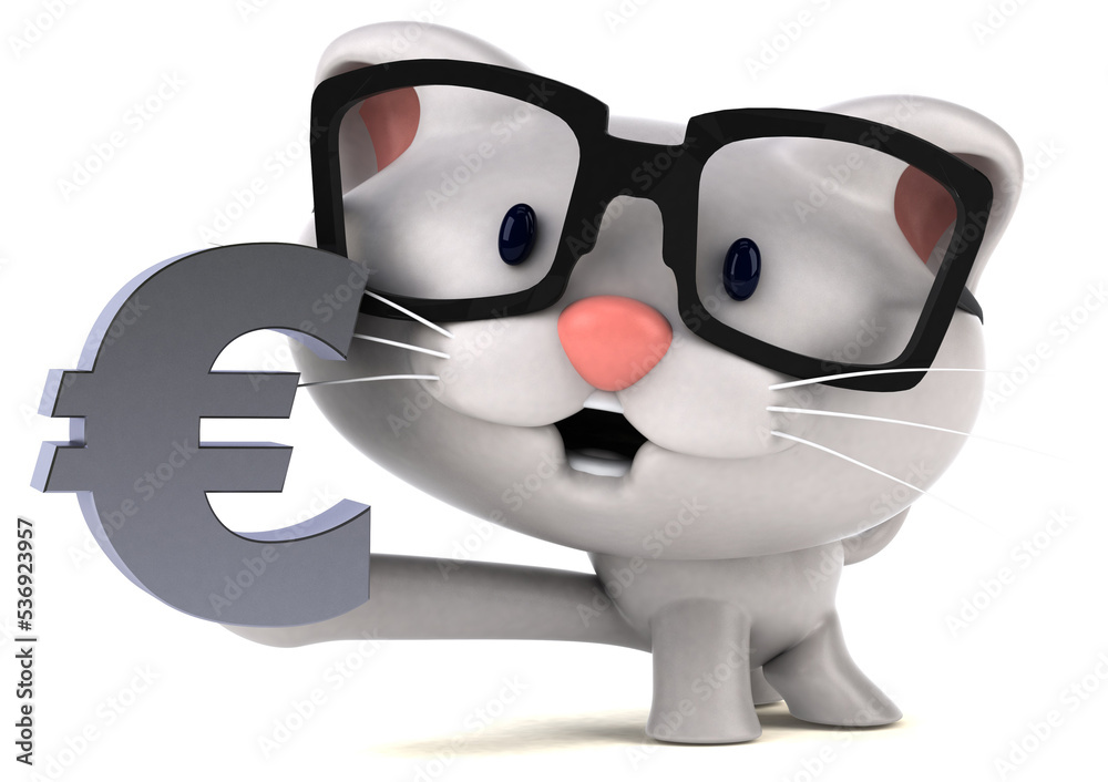 Fun cat - 3D Illustration