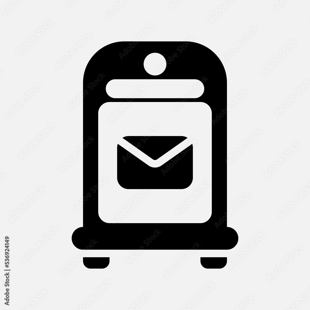 Mailbox icon in solid style about email, use for website mobile app presentation Mailbox icon in solid style about email, use for website mobile app presentation