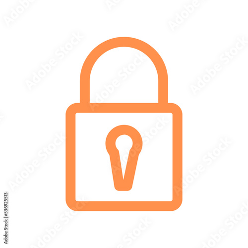 protection locked outline icon