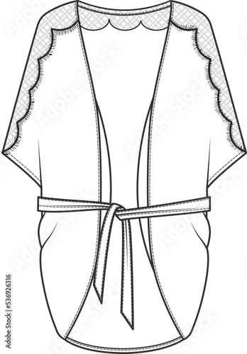 women lace detail, robe,caftan,cardigan