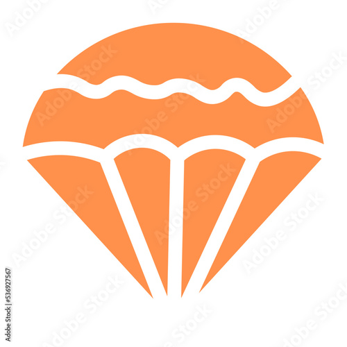 parachute paragliding fly soldier icon
